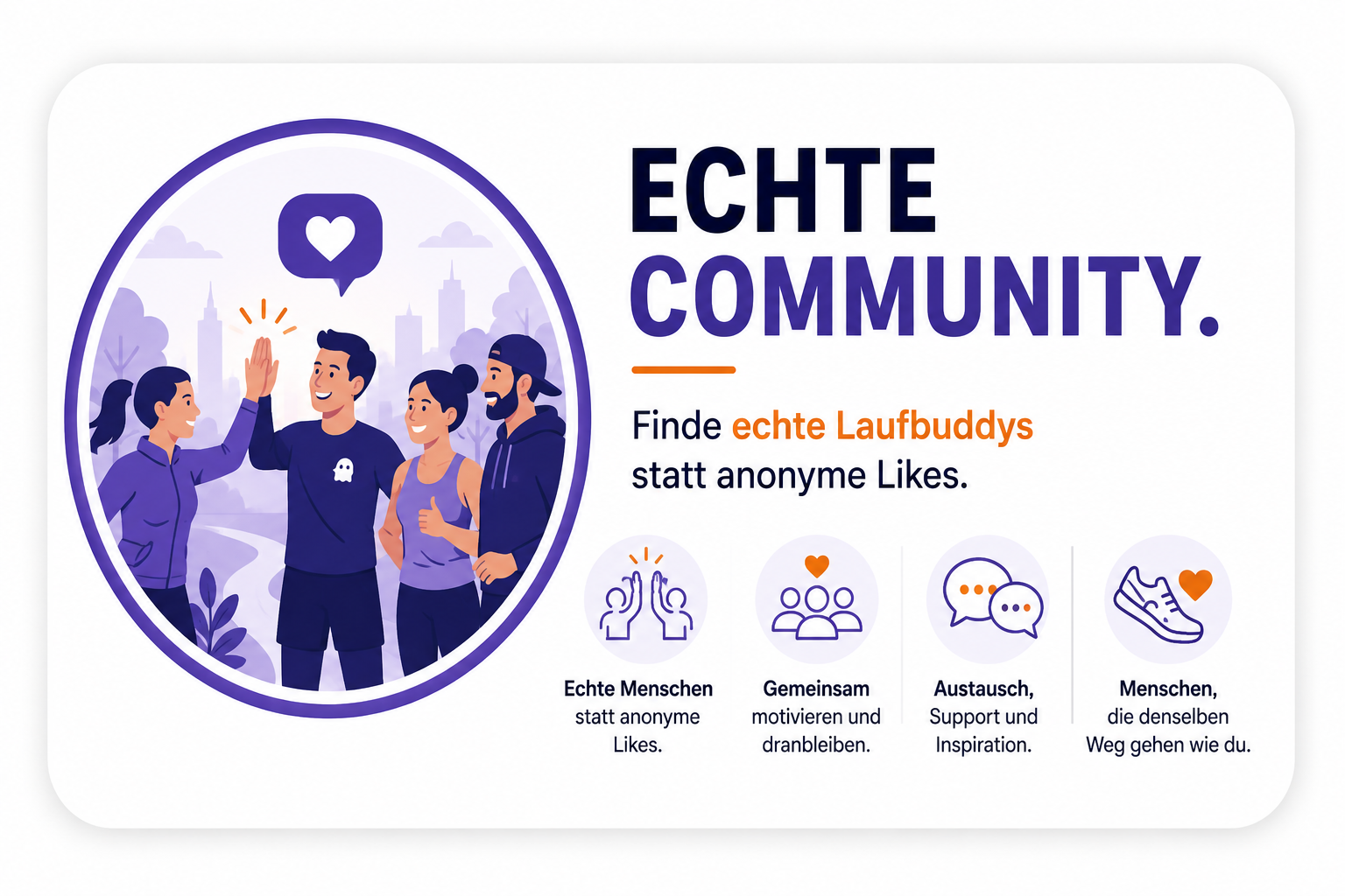 Echte Community – finde echte Laufbuddys statt anonyme Likes