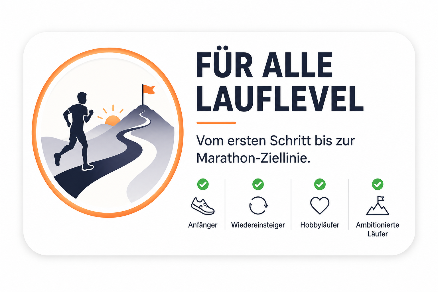 Für alle Lauflevel – vom ersten Schritt bis zur Marathon-Ziellinie